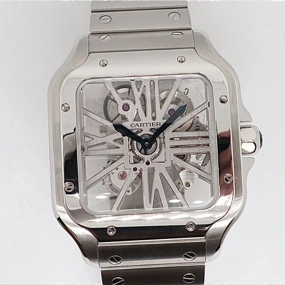 Cartier Santos skeleton watch  WHSA0015 - Picture 1 of 8
